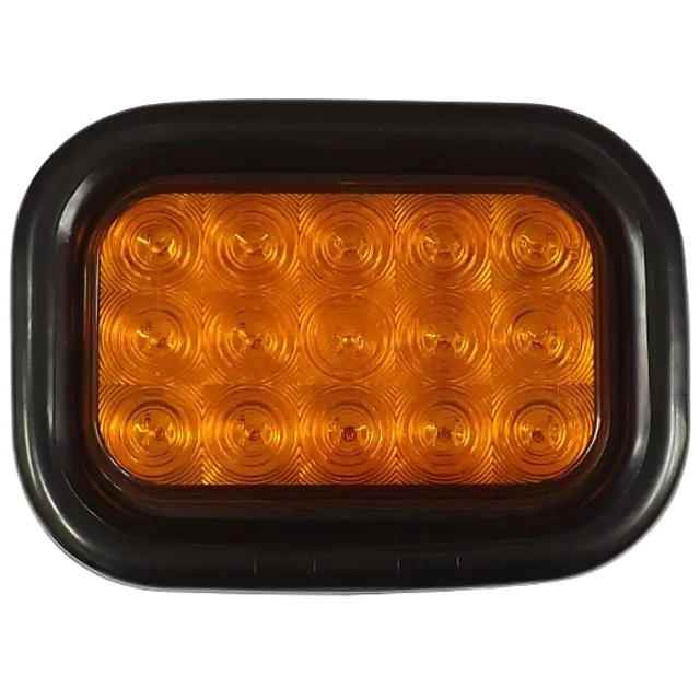 15 LED RECTANGULAR PARK TURN AND CLEARANCE LAMP AMBER icjtruckparts