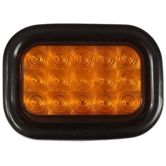 15 LED RECTANGULAR PARK TURN AND CLEARANCE LAMP AMBER icjtruckparts