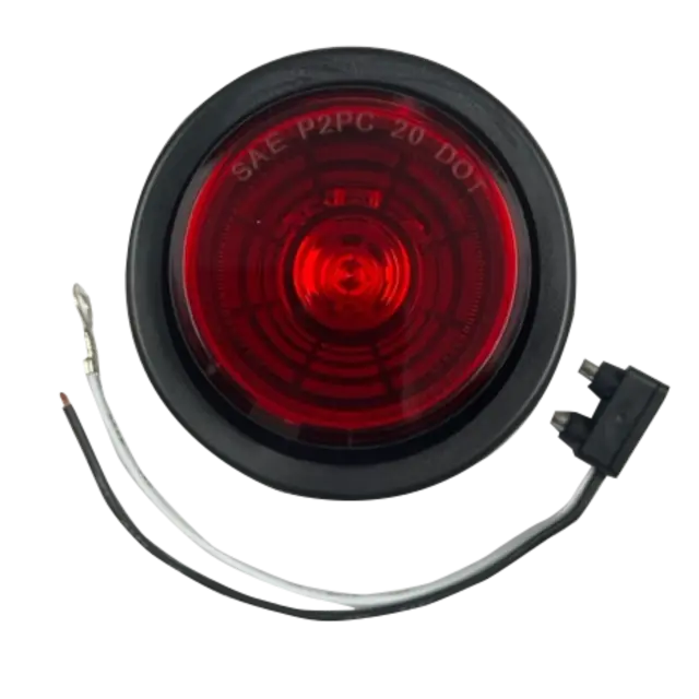 2.5" ROUND CLEARANCE MARKER LIGHT 4 LED RED icjtruckparts