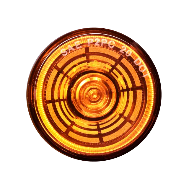 2" ROUND CLEARANCE MARKER 4 LED AMBER icjtruckparts