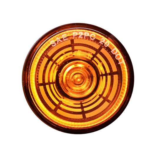 2" ROUND CLEARANCE MARKER 4 LED AMBER icjtruckparts