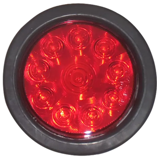 4" ROUND 10 LED RED BRAKE TURN & TAIL LIGHT icjtruckparts