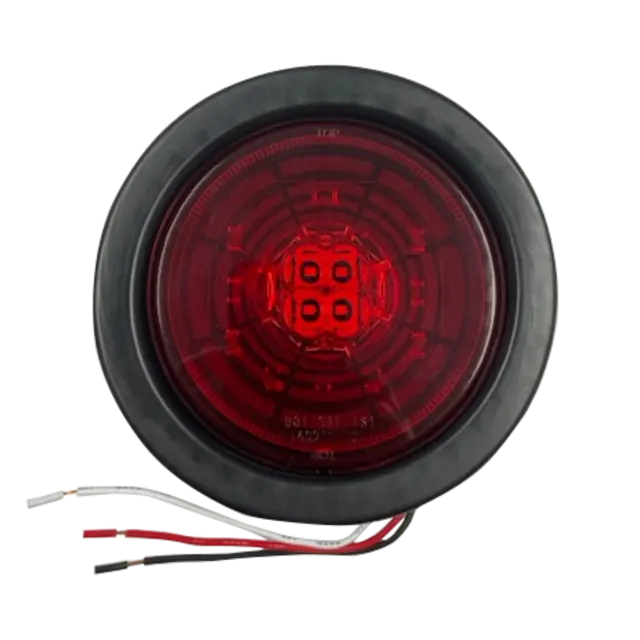 4" ROUND 13 LED RED BRAKE ,TURN & TAIL 12V icjtruckparts