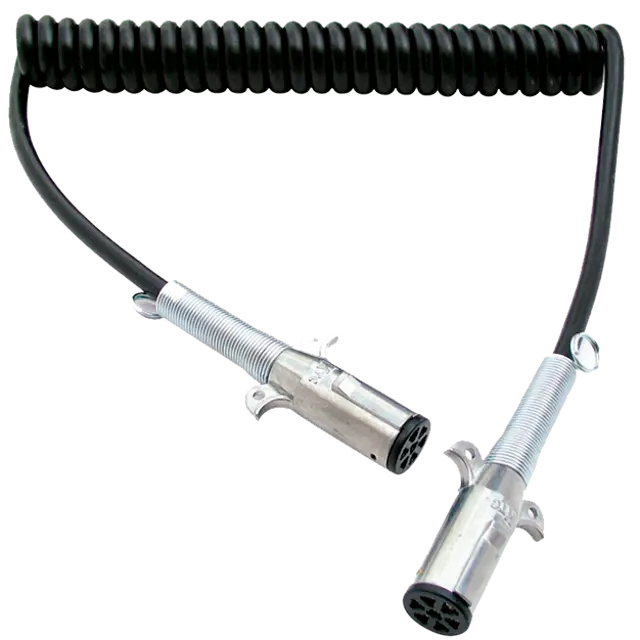 CABLE COILED ELECTRICAL BLACK icjtruckparts