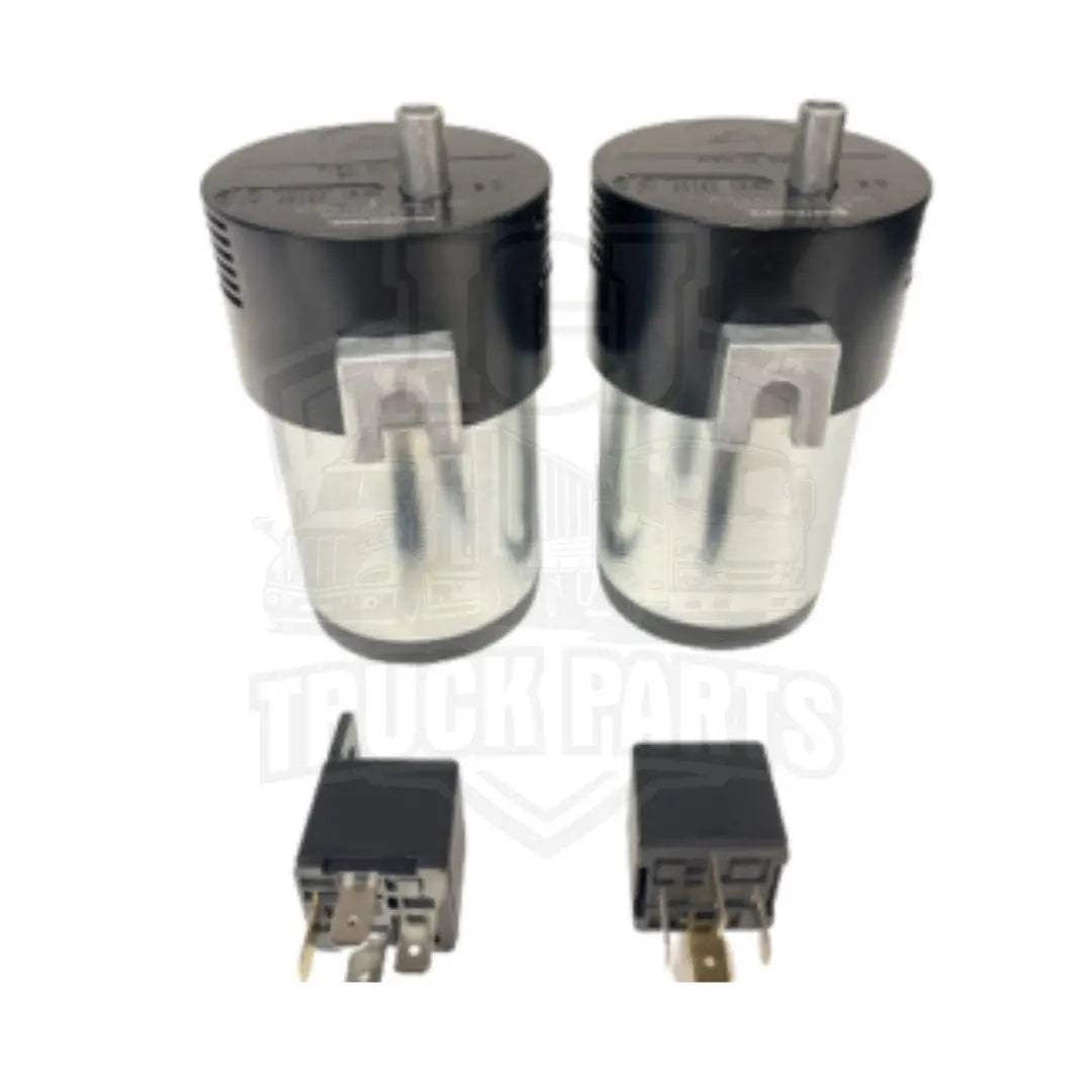 Double Metal Chrome Plated Air Horns Double trumpet Heavy Duty Compressors One Very Loud Simultaneous Sound icjtruckparts