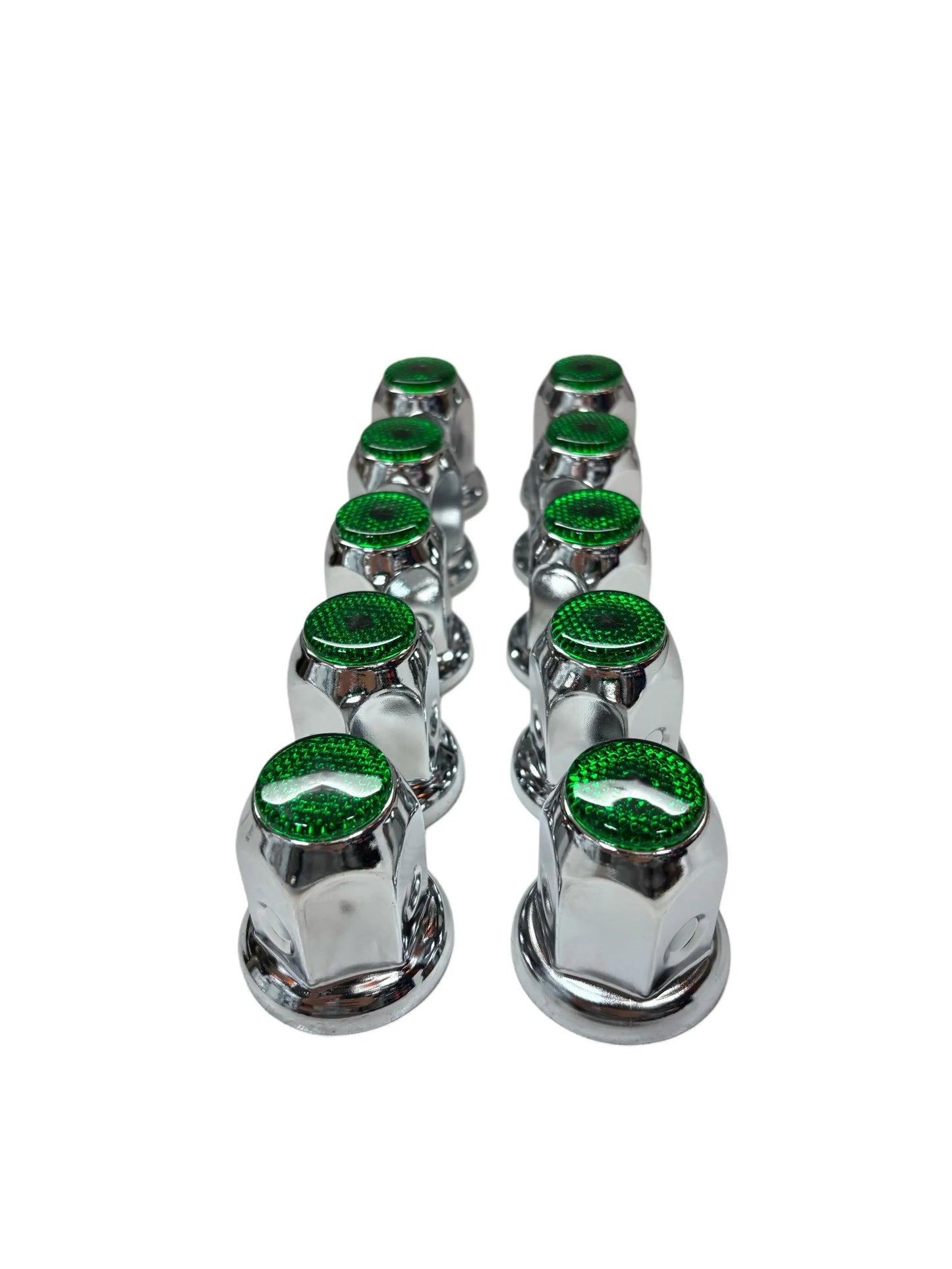 GREEN COLOR TOP REFLECTOR NUT COVER 33MM X 2-1/8" icjtruckparts