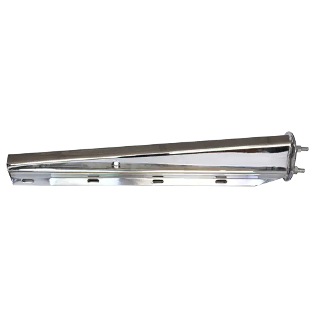 MUD FLAP HANGER CHROME SPRING-LOADED TAPER STYLE STRAIGHT 2.5" BOLT CENTER TO CENTER 2pc icjtruckparts