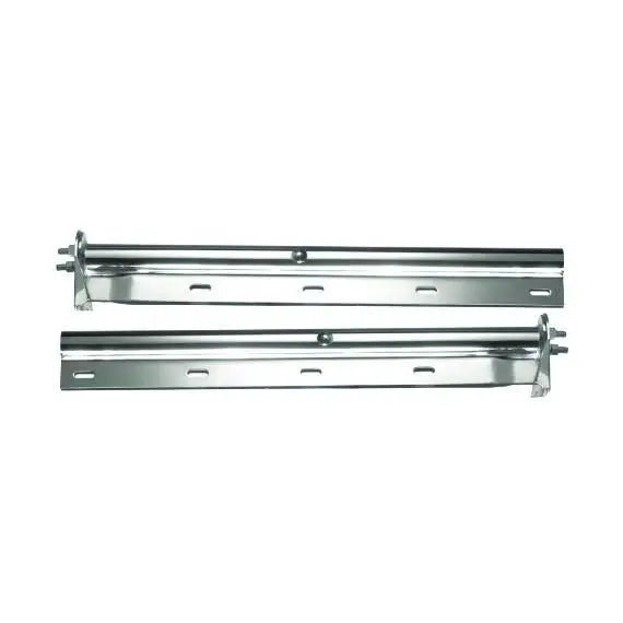 MUD FLAP HANGER CHROME STRAIGHT 1-1/8" SPACING BETWEEN BOLT icjtruckparts