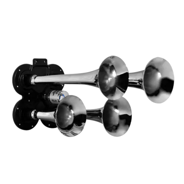 QUADRUPLE AIR HORN WITH SOLENOID VALVE 12V/24V icjtruckparts