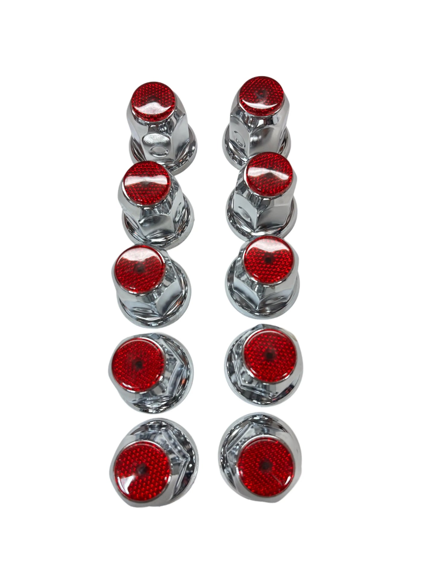 RED COLOR TOP REFLECTOR NUT COVER 33MM X 2-1/8" icjtruckparts