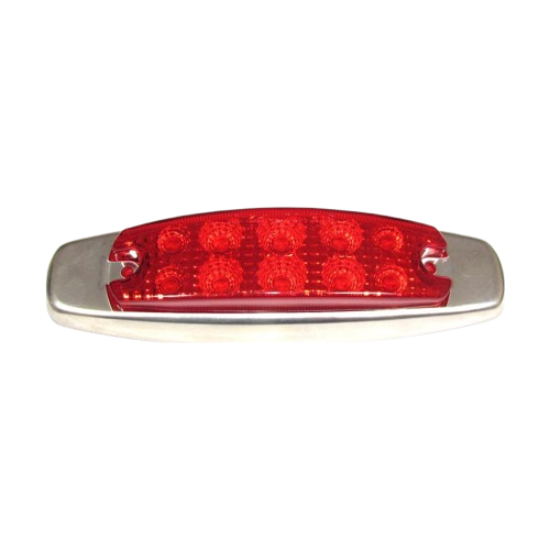 MARKER LIGHT RED 10 LED RECTANGULAR