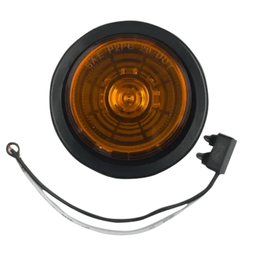 2.5" ROUND CLEARANCE MARKER LIGHT 4 LED AMBER 12V icjtruckparts