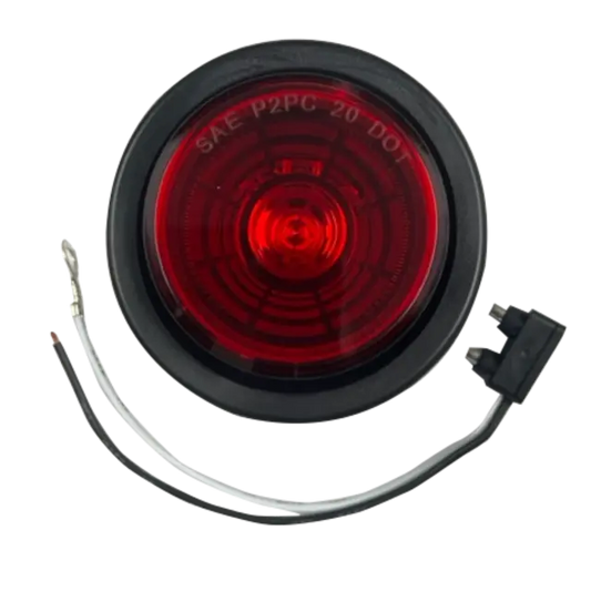 2.5" ROUND CLEARANCE MARKER LIGHT 4 LED RED icjtruckparts