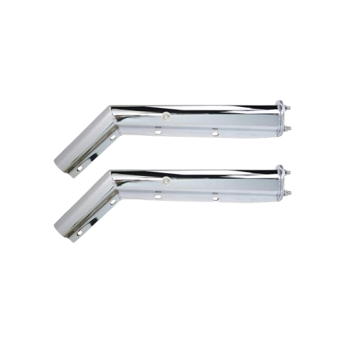 MUD FLAP HANGER CHROME 45 DEGREE ANGLE 2-1/2" SPACING BETWEEN BOLTS