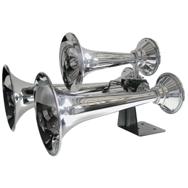 TRAIN AIR TRIPLE HORN G2 CHROME PLATE