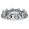 COVER WHEEL FRONT WITH THREADED NUT COVERS FOR RIM 20/22.5/24.5 IN ABS CHROME