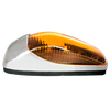 CAB MARKER LIGHT AMBER WITH CHROME BEZEL