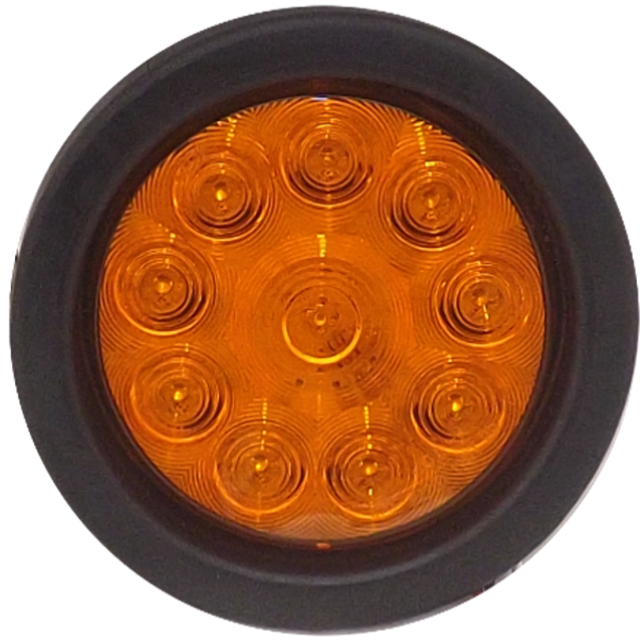 4" ROUND 10 LED TURN SIGNAL AMBER TAIL