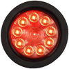 4" ROUND 10 LED STOP TURN & TAIL LAMP RED CLEAR LENS