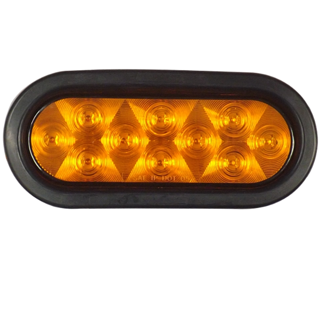 6" OVAL 10 LED PARK, TURN & CLEARANCE LAMP AMBER