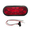 6" OVAL 12 LED STOP, TURN & TAIL LAMP RED