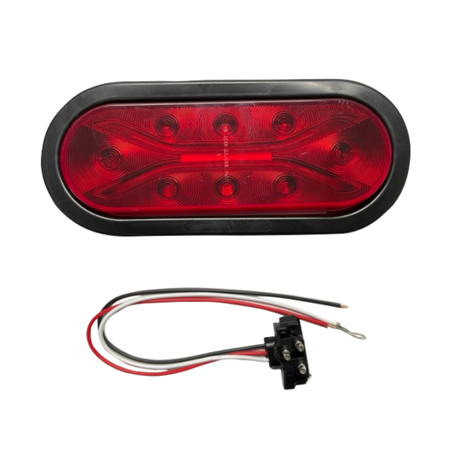 6" OVAL 12 LED STOP, TURN & TAIL LAMP RED