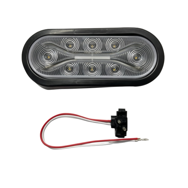 6" OVAL 12 LED STOP, TURN & TAIL LAMP WHITE