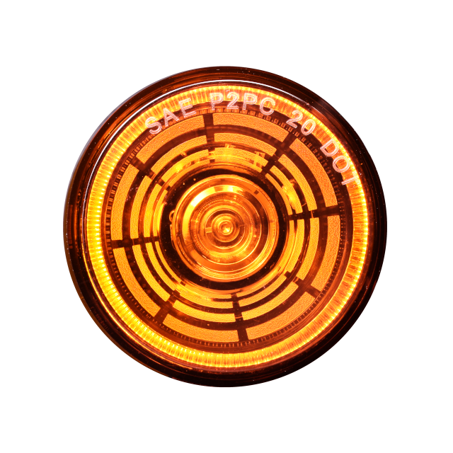 2" ROUND CLEARANCE MARKER 4 LED AMBER