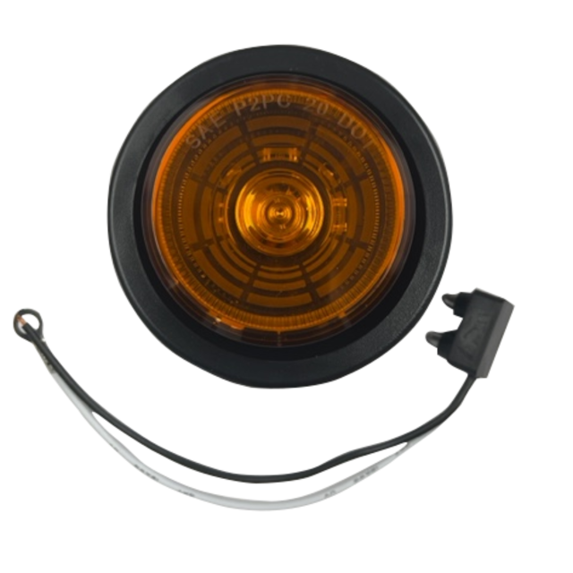 2.5" ROUND CLEARANCE MARKER LIGHT 4 LED AMBER 12V