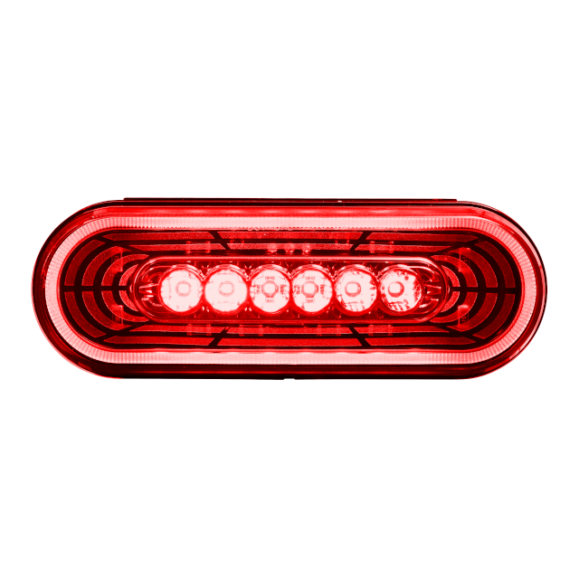 6” OVAL STOP SIGNAL LAMP 18 LED RED