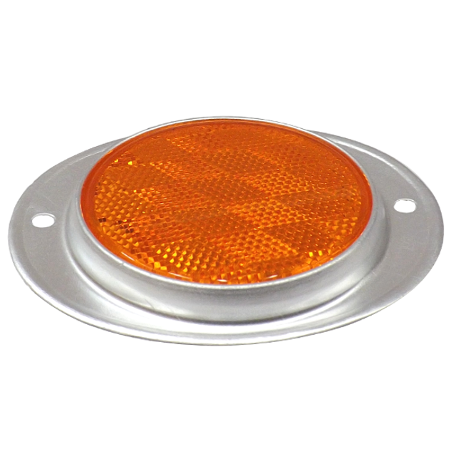 ALUMINUM OVAL REFLECTOR AMBER