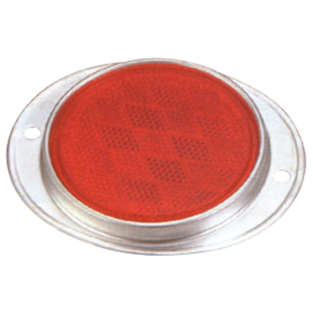 ALUMINUM OVAL REFLECTOR RED