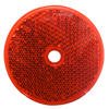 ROUND REFLECTOR RED CENTRAL BOLT ON