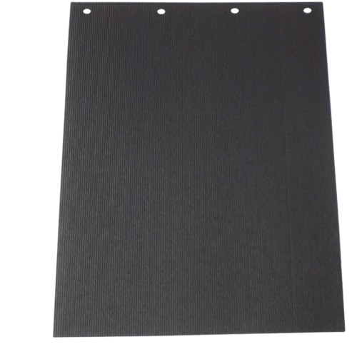 BLACK RUBBER GROOVED LOW SPRAY MUD FLAPS 24"X30"