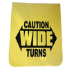 POLY MUDFLAPS YELLOW CAUTION 24X30 SAFE PASS