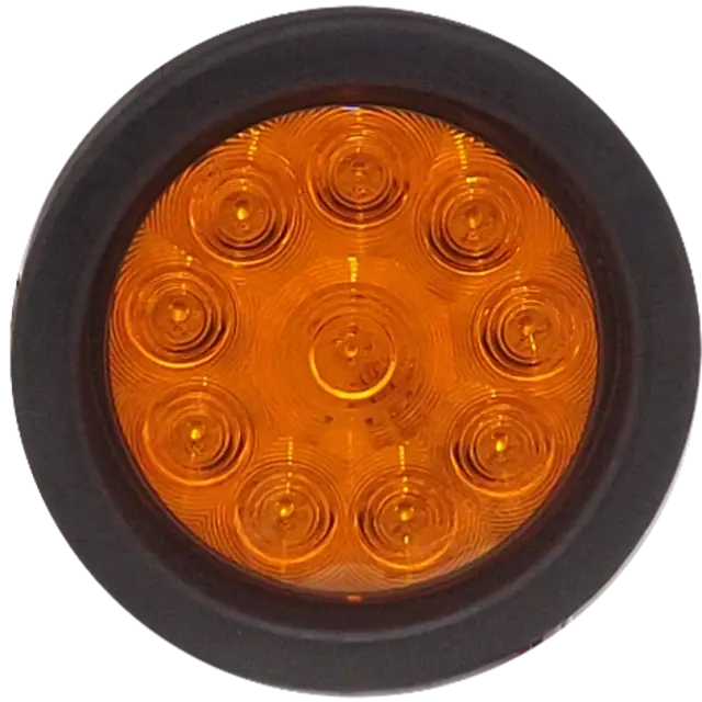 4" ROUND 10 LED TURN SIGNAL AMBER TAIL icjtruckparts