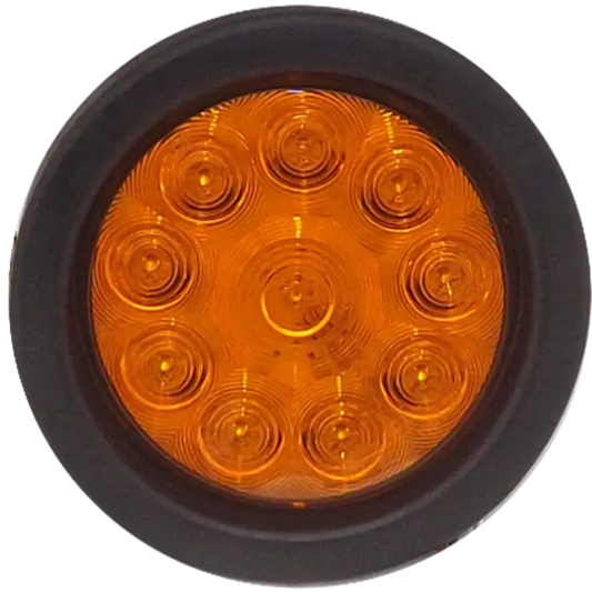 4" ROUND 10 LED TURN SIGNAL AMBER TAIL icjtruckparts