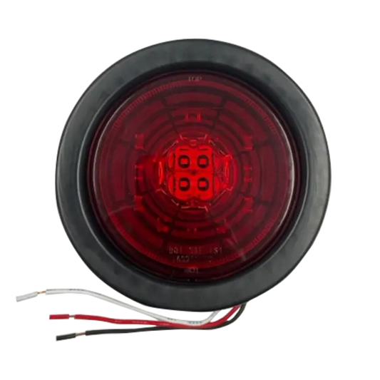 4" ROUND 13 LED RED BRAKE ,TURN & TAIL 12V icjtruckparts