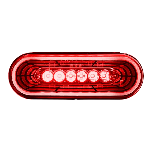 6” OVAL STOP SIGNAL LAMP 18 LED RED icjtruckparts