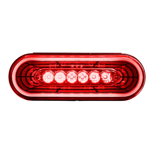 6” OVAL STOP SIGNAL LAMP 18 LED RED icjtruckparts