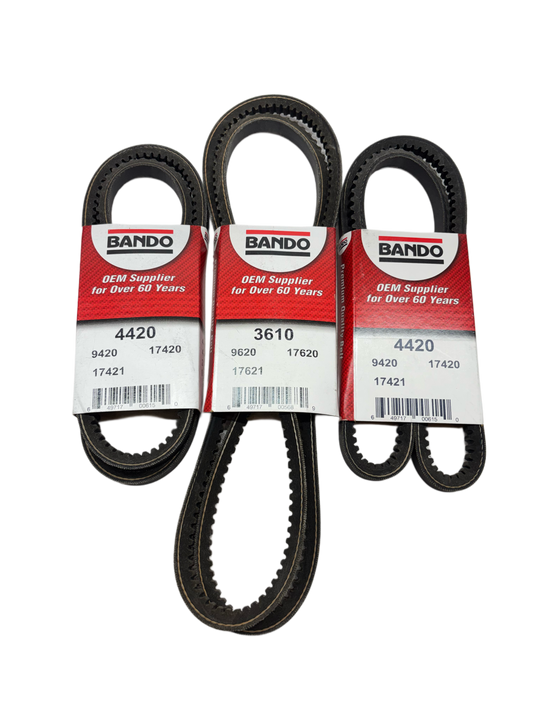 Belts Engine Set For Isuzu NPR NQR NPR-HD 4HE1 4.8L 4HK1 5.2L 1998 – 2007