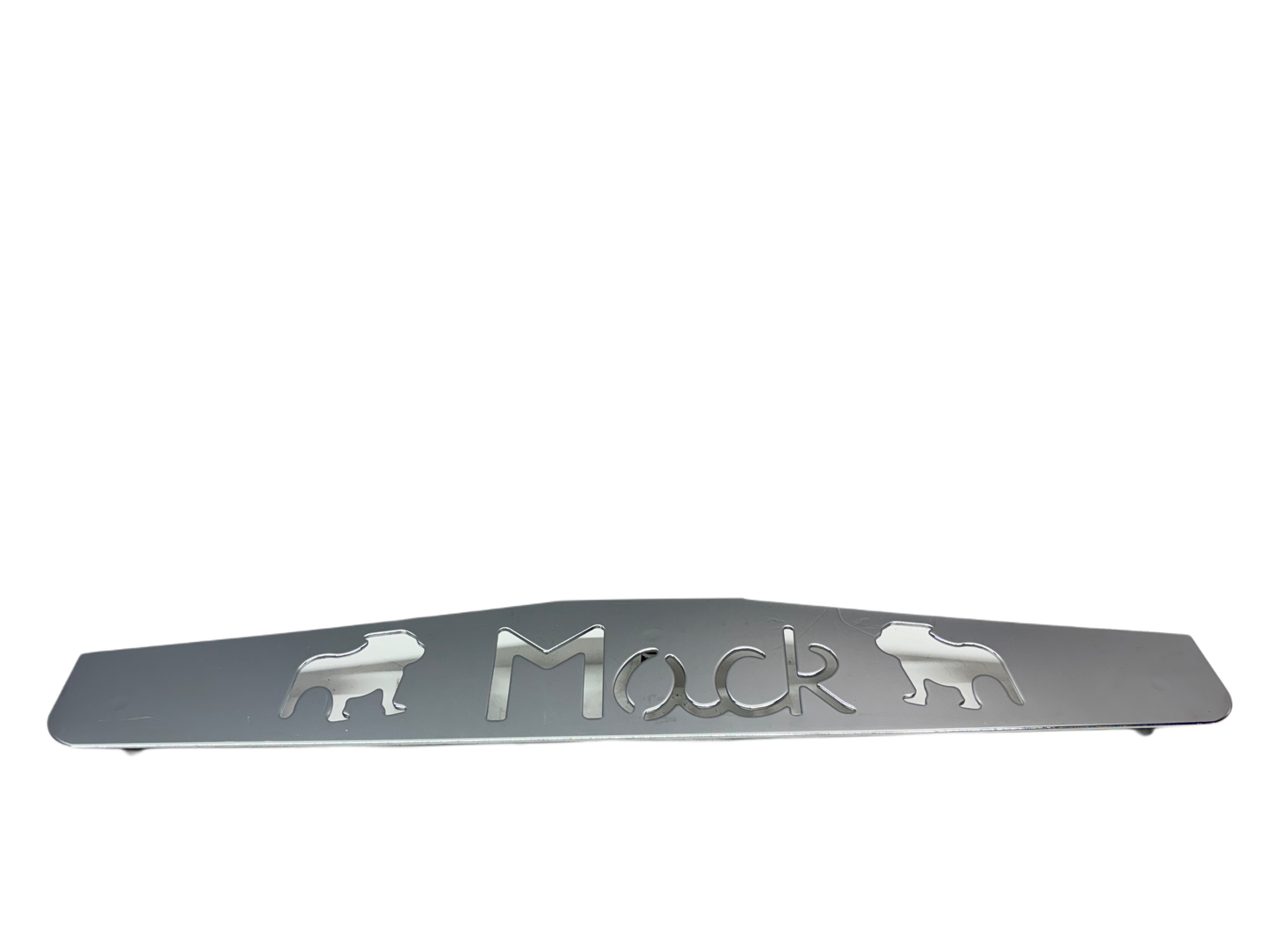 MACK MUD FLAP CHROME BOTTOM PLATE WELDED STUDS 24" X 4" (1PC)
