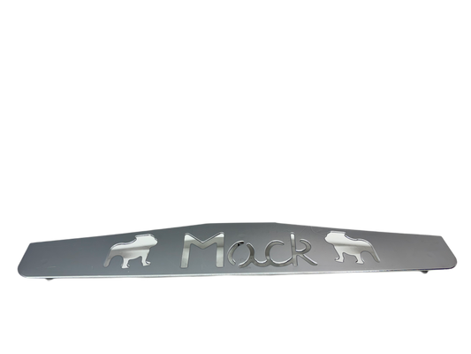MACK MUD FLAP CHROME BOTTOM PLATE WELDED STUDS 24" X 4" (1PC)