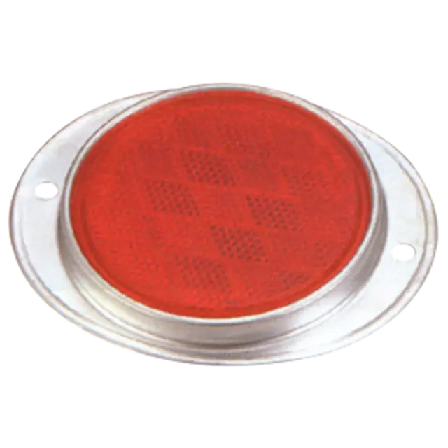 ALUMINUM OVAL REFLECTOR RED icjtruckparts