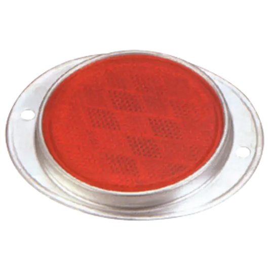 ALUMINUM OVAL REFLECTOR RED icjtruckparts