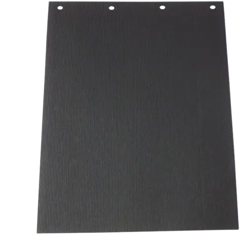 BLACK RUBBER GROOVED LOW SPRAY MUD FLAPS 24"X30" icjtruckparts