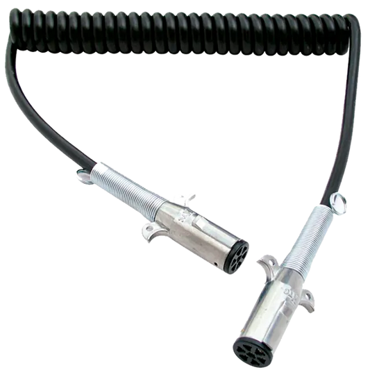 CABLE COILED ELECTRICAL BLACK icjtruckparts