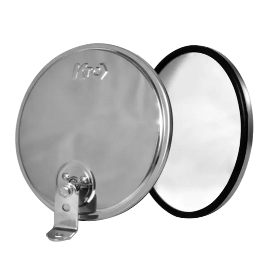 CONVEX STAINLESS STEEL MIRROR 10" CENTRAL SCREW AND PLATEN IN 1PC icjtruckparts