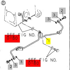 Engine Oil Injector Piping For Isuzu (8-97046-162-0) icjtruckparts