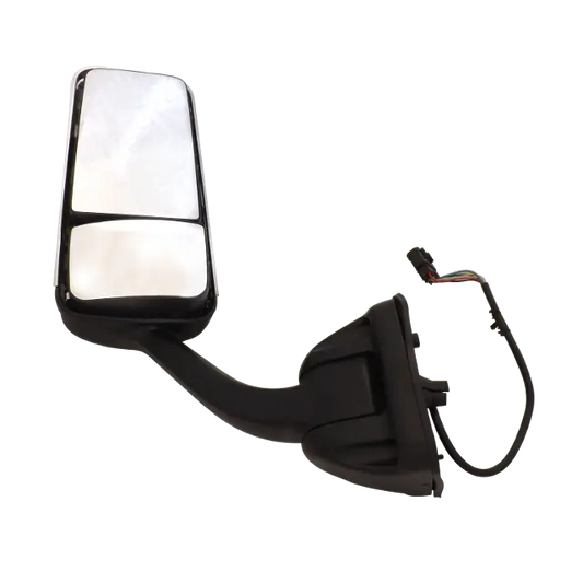 FREIGHTLINER CASCADIA CHROME BLACK MIRROR WITH ELECTRIC OPERATION LEFT SIDE icjtruckparts